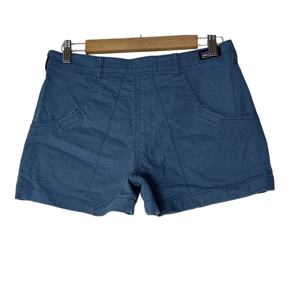 Patagonia Stand Up Organic Cotton Shorts Size 4 Women's Blue Pockets Atheisure